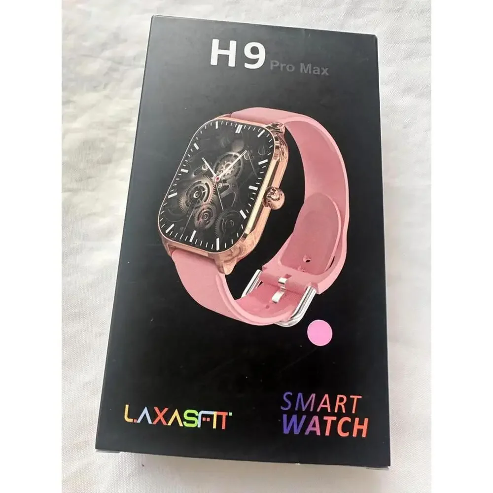 LAXASFIT | H9 Pro Max Smartwatch – Pink | New Open Box